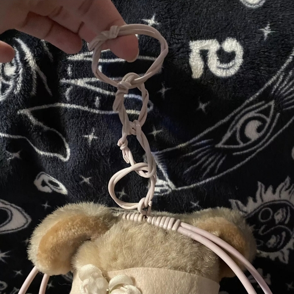 Pink Wicker Swing Teddy Bear Storybook Original Vintage Dan Dee Plush 10” Toy - Picture 3 of 8